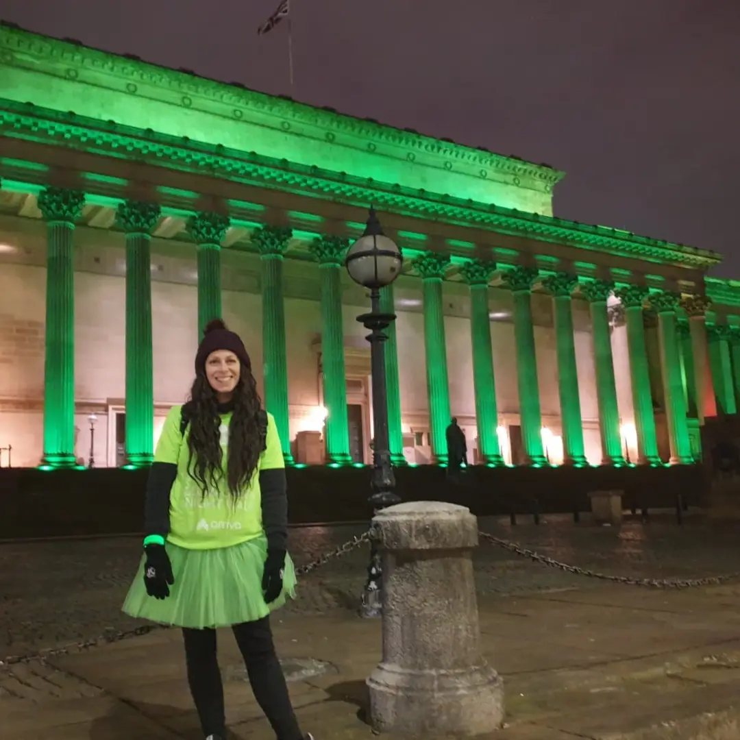 Ninvita taking part in the Glow Green Walk for Clatterbridge Cancer Charity